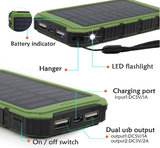 OutDoor 300000mAh Solar Power Bank Portable External Battery Portable Charger