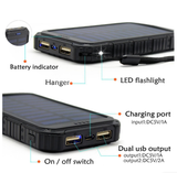 OutDoor 300000mAh Solar Power Bank Portable External Battery Portable Charger