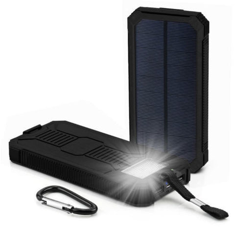 100000mAh Dual-USB Waterproof Portable Solar Charger