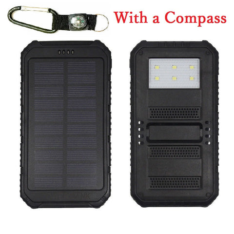 OutDoor 300000mAh Solar Power Bank Portable External Battery Portable Charger