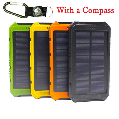 OutDoor 300000mAh Solar Power Bank Portable External Battery Portable Charger