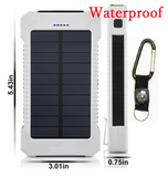 300000mAh Dual USB Solar Charger Waterproof Powerbank