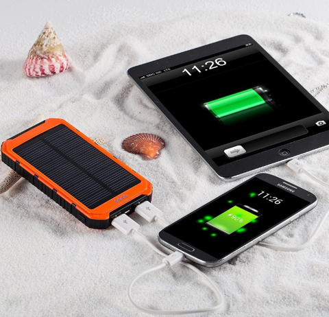 Waterproof 300000mAh Portable Solar Charger Dual USB Battery Power Bank F  Phone - Plugsus Home Furniture