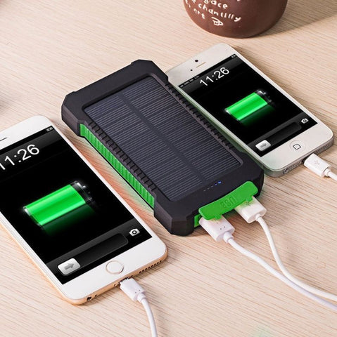 500000mAh Portable External Solar Power Bank Dual USB Battery Charger for  Phone