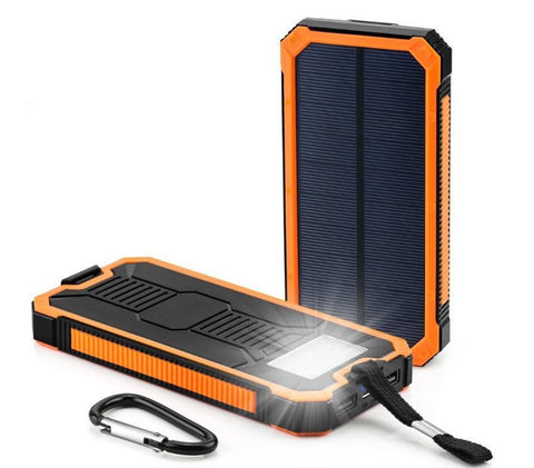 50000mAh Solar Power Bank Dual USB Portable Battery Charger with